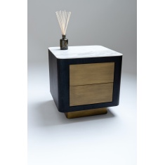 Talisman Square Lamp Table With Two Drawers