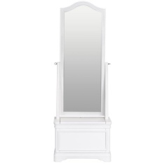Sutton Cheval Mirror - White