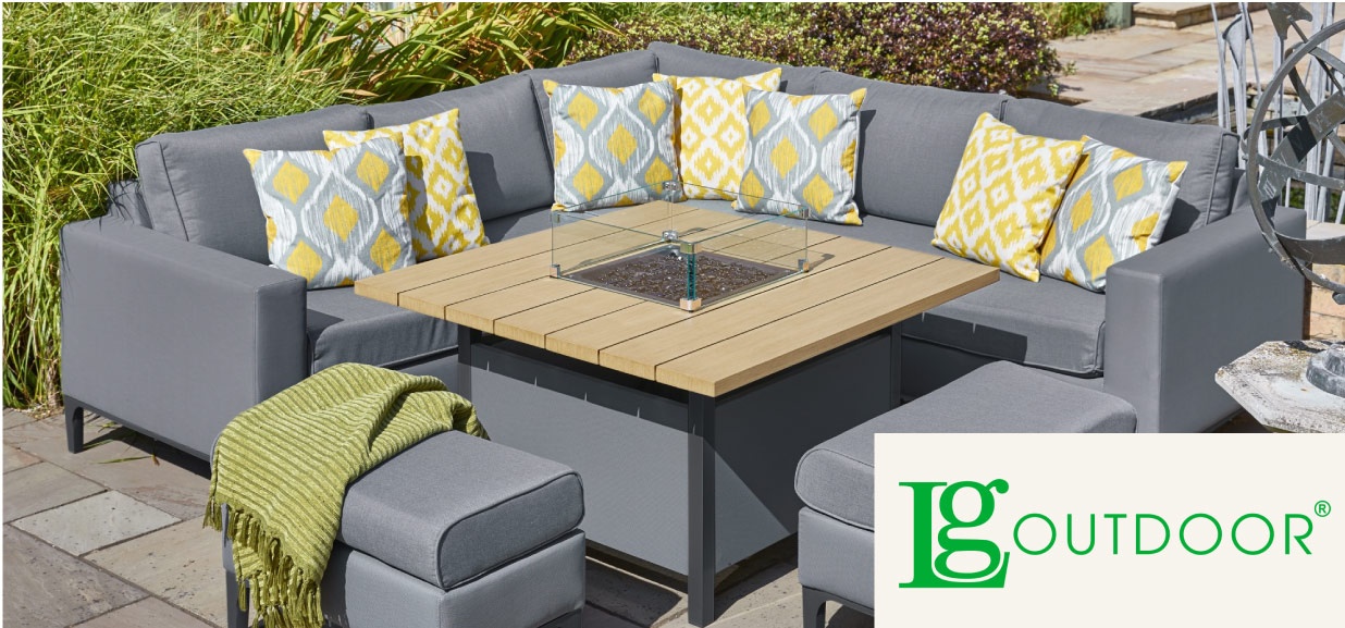 Lg outdoor monaco corner dining set with adjustable online table