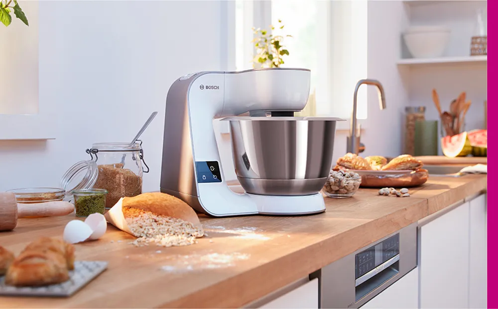 From your toast and cuppa in the morning, to wholesome soups for lunch, indulgent cakes at teatime and perfectly prepared vegetables for dinner, Bosch's range of small appliances can make your day a whole lot easier.

With over 50 years’ experience in designing kitchen machines, Bosch know what works. Their food mixers feature handy accessories and built-in scales, their hand mixers and blenders are powerful yet lightweight and their blenders are strong but quiet. There’s even up to seven temperature settings on Bosch's clever kettles.
