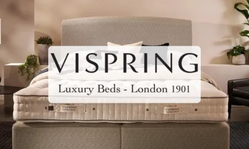 Up to 25% off RRP Vispring

Applicable on luxury Vispring Mattresses, Divan Sets and Headboards.
