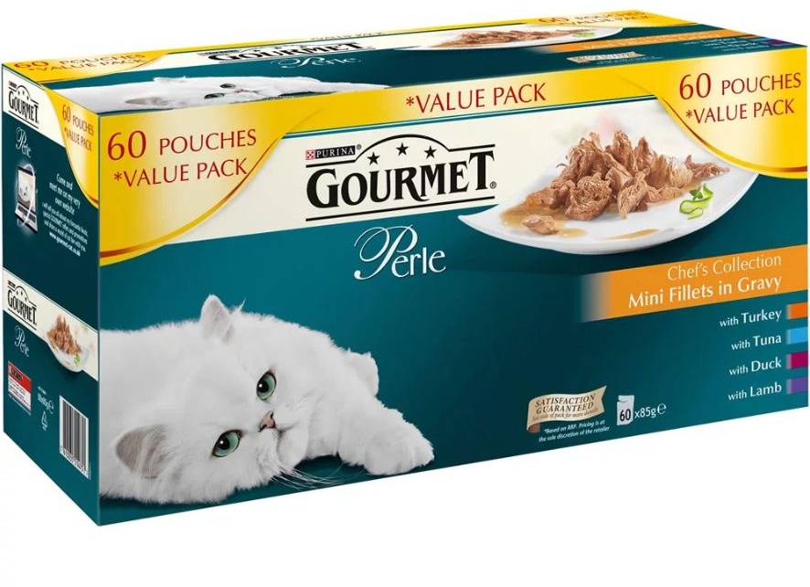 Blue gourmet cat store food