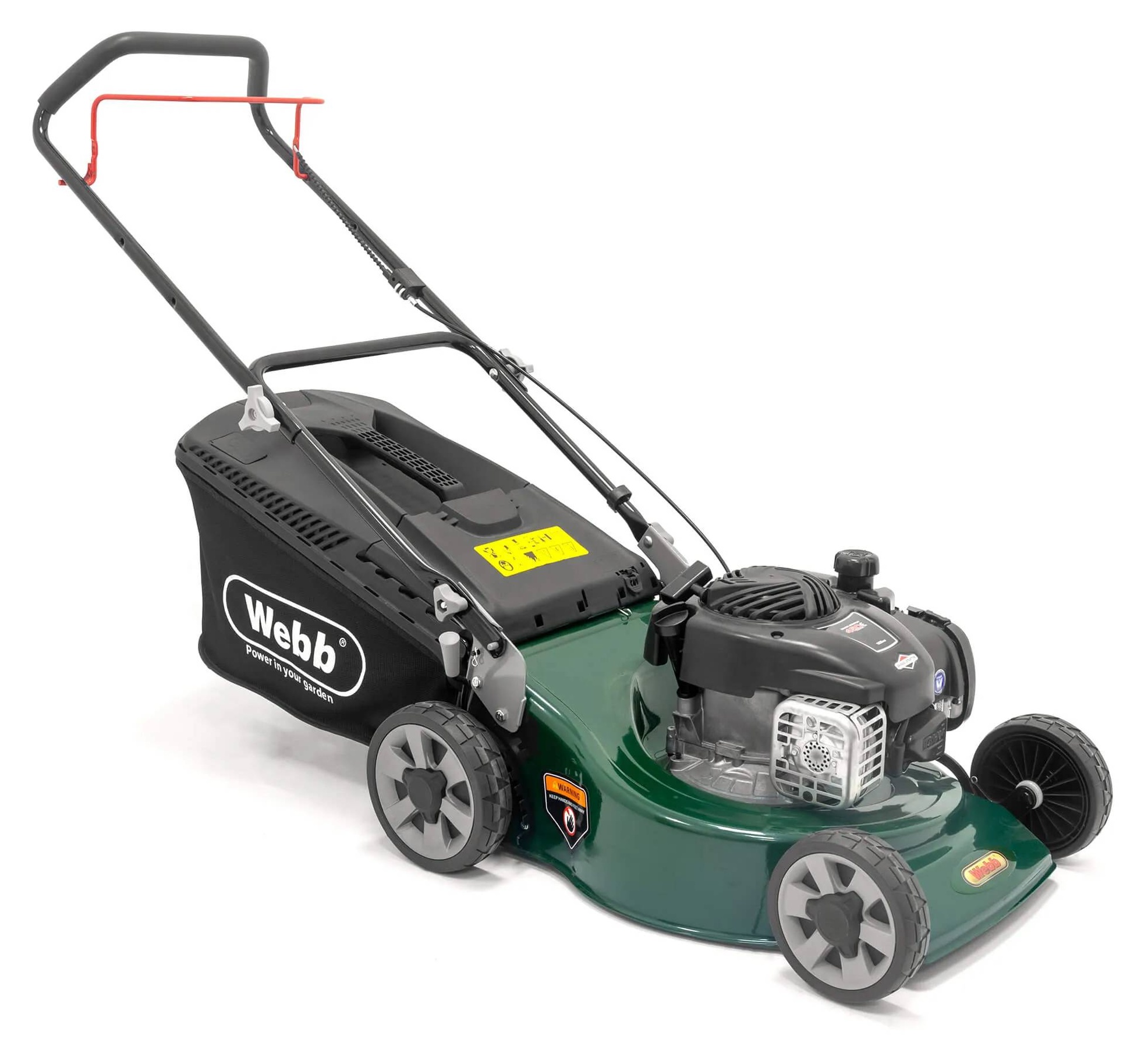 Parker petrol store lawnmower