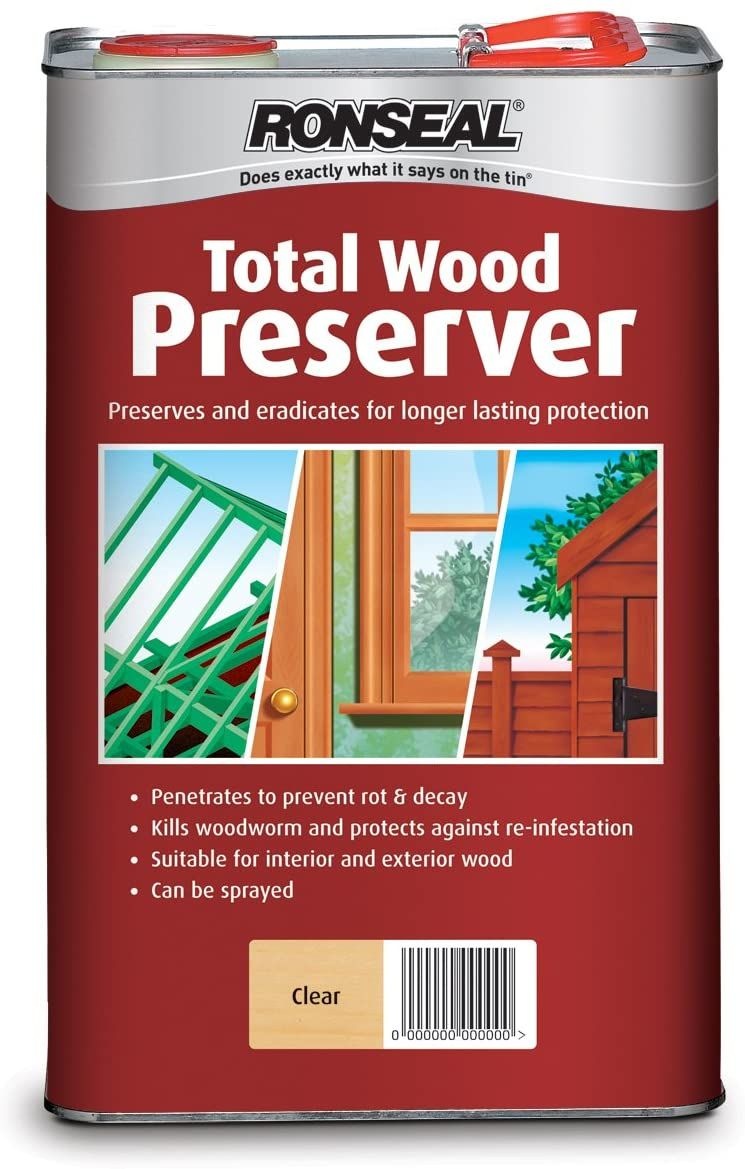 Ronseal Total Wood Preserver Clear 5L Downtown