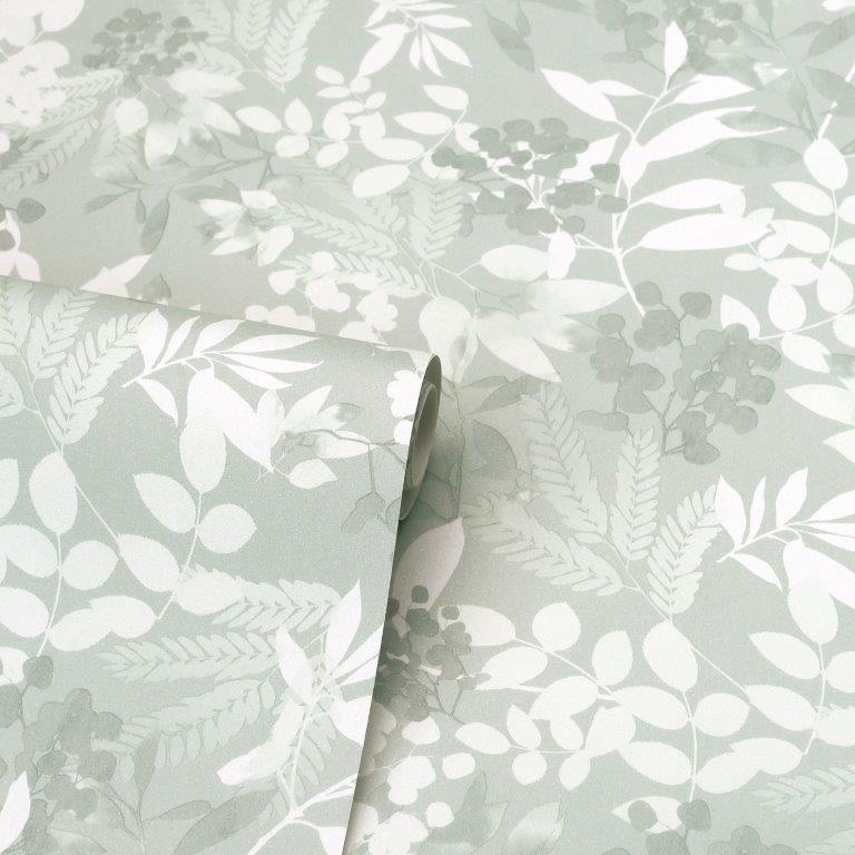 Arthouse Soft Leaves Green Wallpaper | Downtown