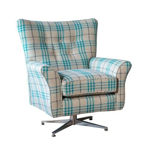 Plaid best sale swivel chair