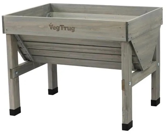 VegTrug Small Classic Raised Planter - Grey Wash Wood | Downtown