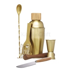 Barcraft Cocktail 6 Piece Set Brass Barcraft Cocktail 6 Piece Set Brass