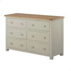 Provence Stone Wide 6 Drawer Chest Provence Stone Wide 6 Drawer Chest