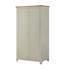 Provence Stone & Oak 2 Door Double Wardrobe Provence Stone & Oak 2 Door Double Wardrobe