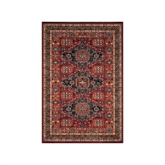 Mastercraft Kashqai Wool Wilton Rug - 4308/300 - Red Mastercraft Kashqai Wool Wilton Rug - 4308/300 - Red