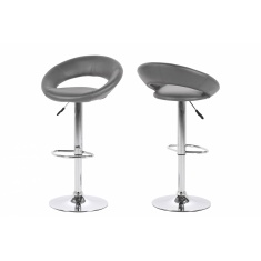 Plump Grey Barstool Plump Grey Barstool