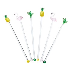Barcraft Glass Tropical Cocktail Stirrers Barcraft Glass Tropical Cocktail Stirrers