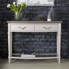 Montreal Console Table - Grey Washed Oak & Soft Grey Montreal Console Table - Grey Washed Oak & Soft Grey