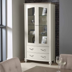 Montreal Display Cabinet - Grey Washed Oak & Soft Grey Montreal Display Cabinet - Grey Washed Oak & Soft Grey