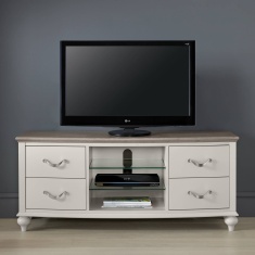 Montreal Entertainment Unit - Grey Washed Oak & Soft Grey Montreal Entertainment Unit - Grey Washed Oak & Soft Grey