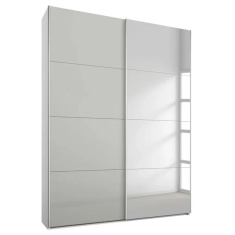 Stuttgart Soft Grey/Alpine White 136cm Wide Sliding Door Wardrobe Stuttgart Soft Grey/Alpine White 136cm Wide Sliding Door Wardrobe