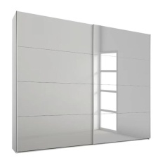 Stuttgart Soft Grey/Alpine White 226cm Wide Sliding Door Wardrobe Stuttgart Soft Grey/Alpine White 226cm Wide Sliding Door Wardrobe