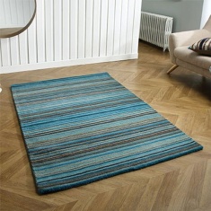 Melrose Carter Teal Rug - Blue