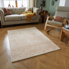 Melrose Milano Terrcotta Rug - Cream