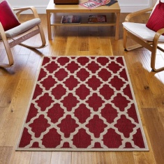 Melrose Moda Trellis Rug - Red