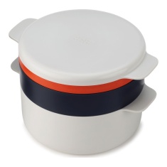 Joseph Joseph M-Cuisine 4-Piece Stackable Microwave Cooking Set - Stone/Orange Joseph Joseph M-Cuisine 4-Piece Stackable Microwave Cooking Set - Stone/Orange
