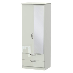 Cambourne Cam082 Tall Double Gents Wardrobe With Mirror Door Cambourne Cam082 Tall Double Gents Wardrobe With Mirror Door