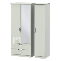 Cambourne Cam132 Triple 2 Drawer Wardrobe With Mirror Door Cambourne Cam132 Triple 2 Drawer Wardrobe With Mirror Door