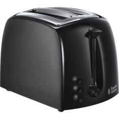 Russell Hobbs 21641 Textures 2 Slice Toaster - Black Russell Hobbs 21641 Textures 2 Slice Toaster - Black