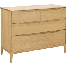 Ercol Rimini 4 Drawer Low Wide Chest