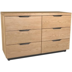Fusion Rustic Oak 3+3 Drawer Wide Chest Fusion Rustic Oak 3+3 Drawer Wide Chest
