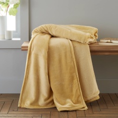 Catherine Lansfield Raschel Velvet Touch Throw Ochre Catherine Lansfield Raschel Velvet Touch Throw Ochre