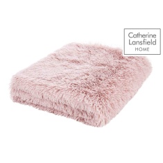 Catherine Lansfield Cuddly Throw Blush