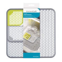 KitchenCraft Protective Sink Mat 30x30cm Grey KitchenCraft Protective Sink Mat 30x30cm Grey