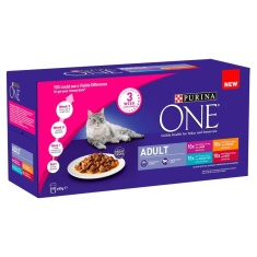 Purina One Adult Mixed Selection Cat Food Pack - 40 x 85g Purina One Adult Mixed Selection Cat Food Pack - 40 x 85g