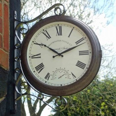 Greenwich Station Wall Clock & Thermometer 15' Greenwich Station Wall Clock & Thermometer 15'