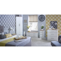 Kent 3 Drawer Deep Chest - White Ash & Oak Kent 3 Drawer Deep Chest - White Ash & Oak