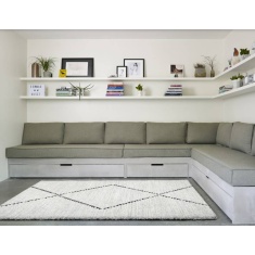 Mastercraft Mehari Heatset Wilton Rug 023 - 0229/6288 - White Mastercraft Mehari Heatset Wilton Rug 023 - 0229/6288 - White