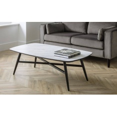 Julian Bowen Caruso Rectangular Marble Effect Coffee Table Julian Bowen Caruso Rectangular Marble Effect Coffee Table