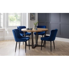 Julian Bowen Luxe Velvet Dining Chair - Blue Julian Bowen Luxe Velvet Dining Chair - Blue