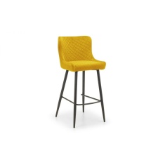 Julian Bowen Luxe Velvet Bar Stool - Mustard Julian Bowen Luxe Velvet Bar Stool - Mustard