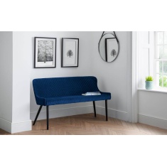 Julian Bowen Luxe High Back Bench - Blue Julian Bowen Luxe High Back Bench - Blue