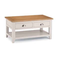 Julian Bowen Richmond Rectangular Coffee Table With 2 Drawers - Grey/Pale Oak Julian Bowen Richmond Rectangular Coffee Table With 2 Drawers - Grey/Pale Oak