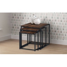Julian Bowen Tribeca Nest Of 3 Tables - Walnut Julian Bowen Tribeca Nest Of 3 Tables - Walnut