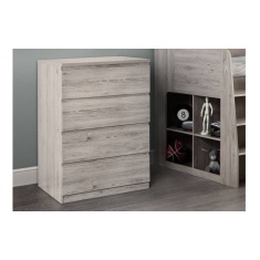 Julian Bowen Jupiter 4 Drawer Chest- Grey Oak Julian Bowen Jupiter 4 Drawer Chest- Grey Oak