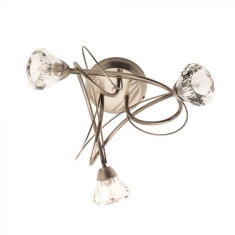 BHS Marianne 3 Light Ceiling Light - Antique Brass/Clear BHS Marianne 3 Light Ceiling Light - Antique Brass/Clear