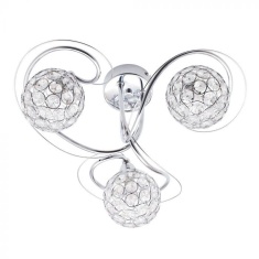 BHS Orianna Flush 3 Light Ceiling Light - Chrome/Clear BHS Orianna Flush 3 Light Ceiling Light - Chrome/Clear