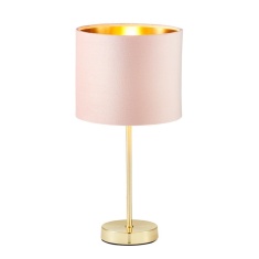 BHS Velvet Table Lamp - Pink/Brass BHS Velvet Table Lamp - Pink/Brass