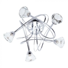 BHS Marianne 5 light Ceiling Light - Chrome/Clear BHS Marianne 5 light Ceiling Light - Chrome/Clear