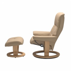 Stressless Quickship Mayfair Medium Chair in Paloma Beige Leather
